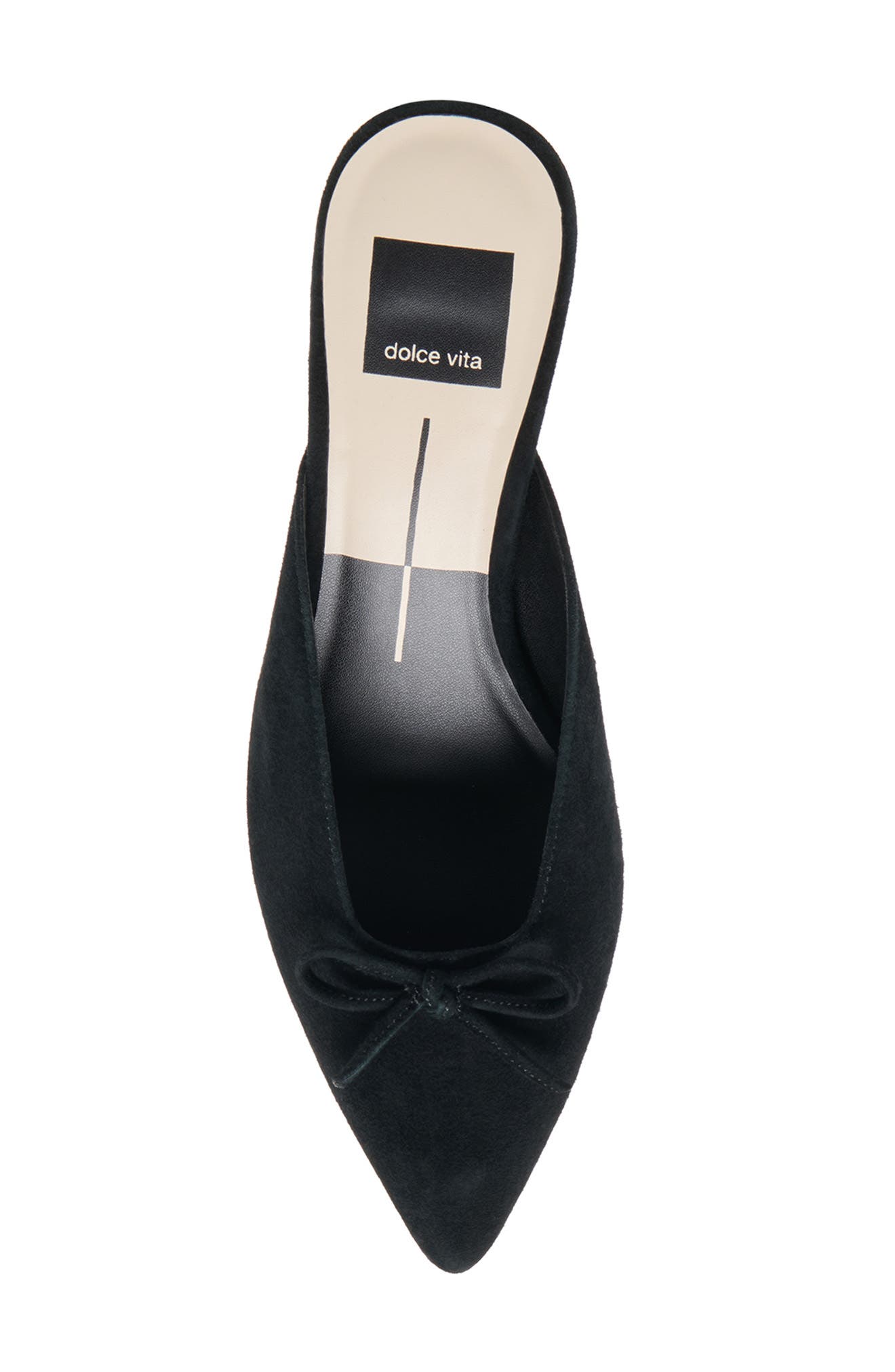 Cleo Pointed Toe Kitten Heel Mule, Alternate, color, NERO SUEDE