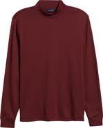Scott Barber Pima Cotton Interlock Mock Neck Top