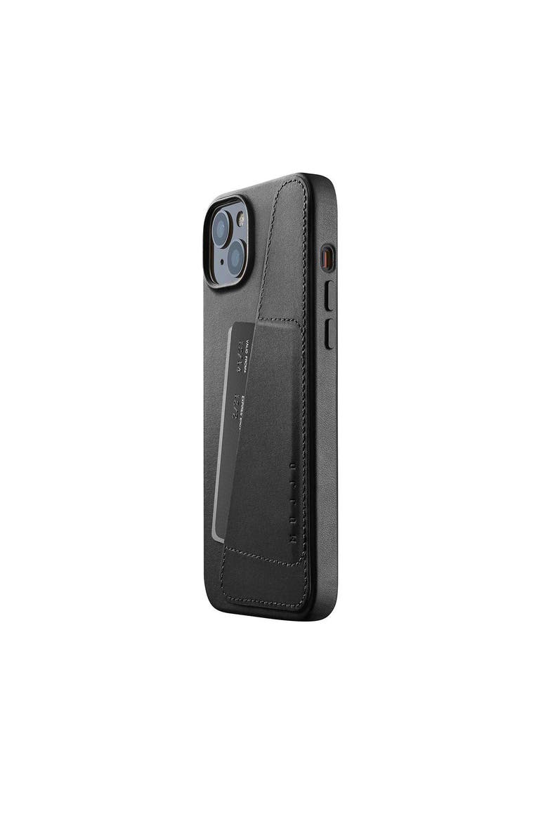 MUJJO Full Leather MagSafe Wallet Case for iPhone 15 Plus and 14 Plus, Alternate, color, Black