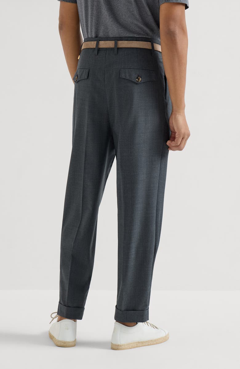 Brunello Cucinelli Virgin wool trousers, Alternate, color, Anthracite