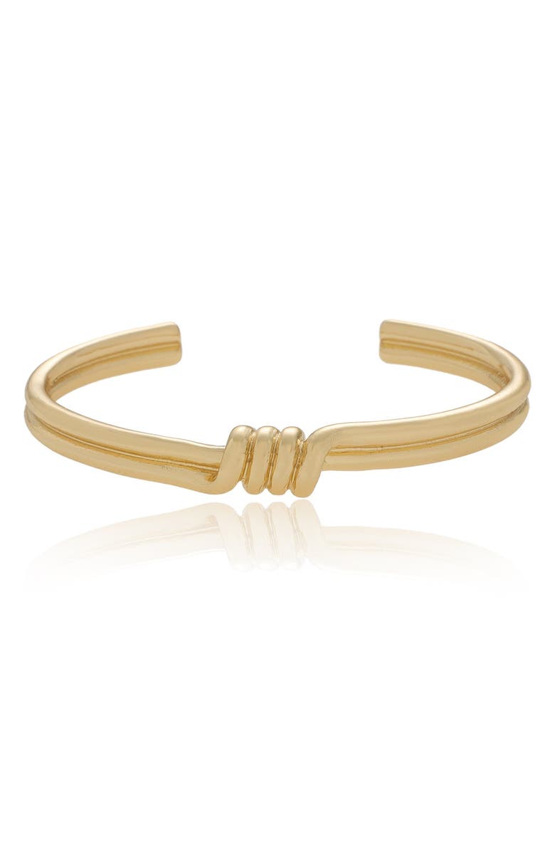 Ettika Coil Bangle Cuff Bracelet, Main, color, Gold