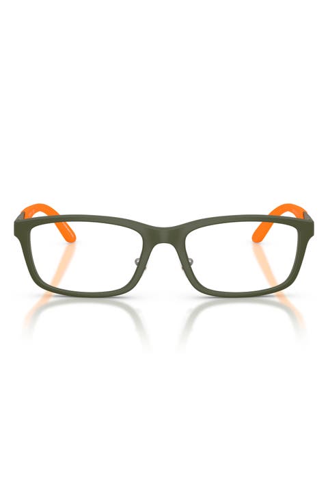 Kids' 49mm Rectangle Optical Glasses
