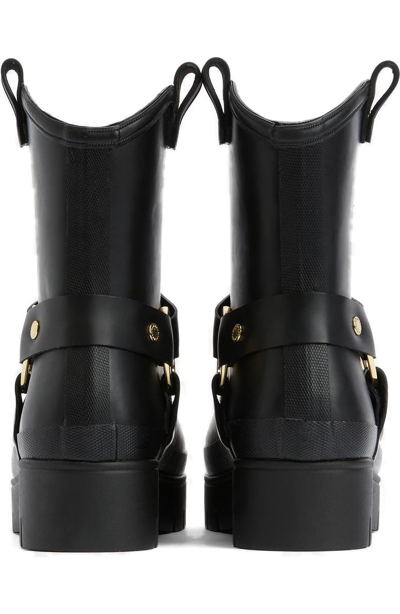 Barbour Elley Harness Rain Boot, Alternate, color, Black
