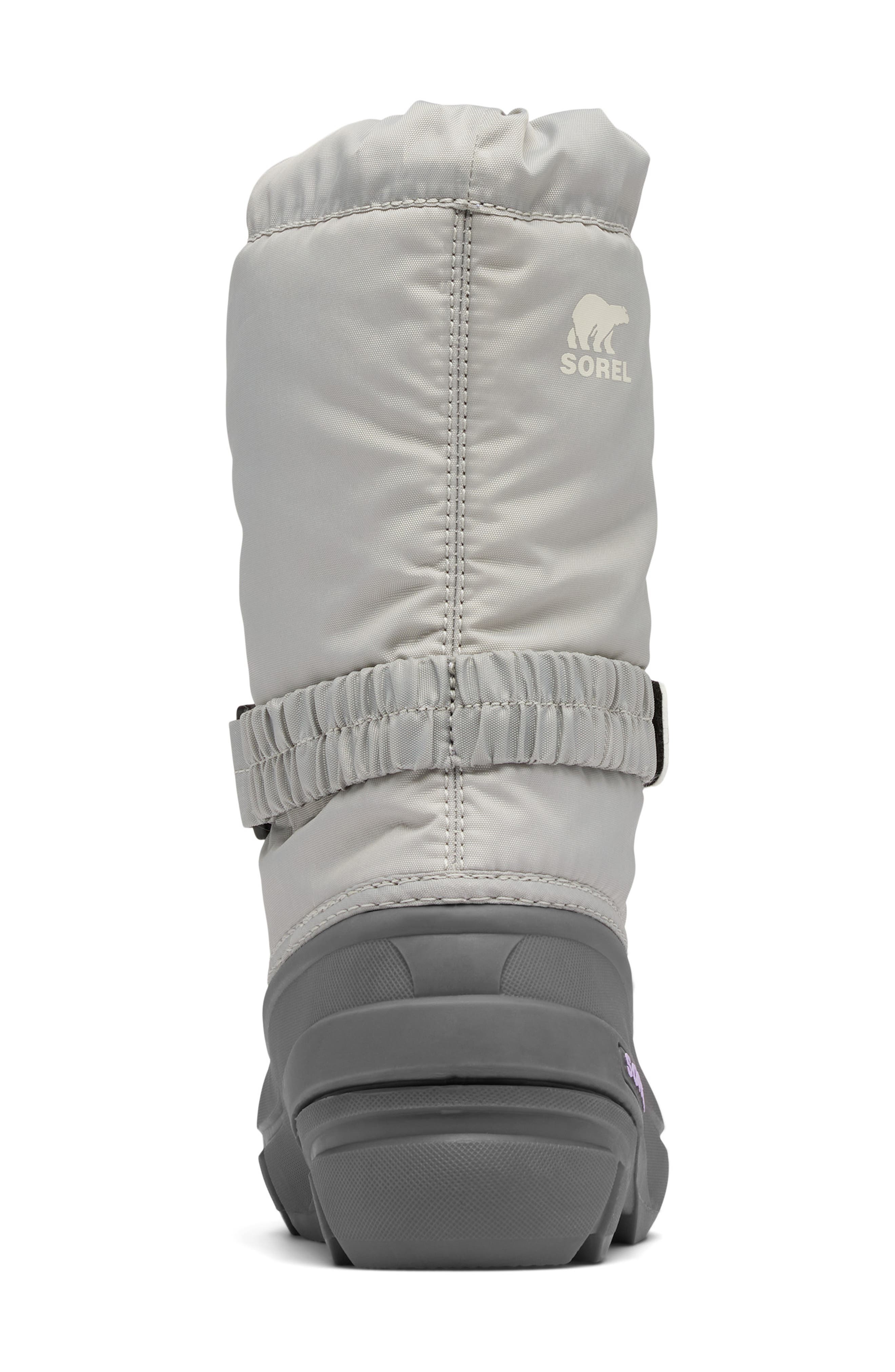 SOREL Kids' Flurry Waterproof Snow Boot, Alternate, color, Dove/ Euphoric Lilac