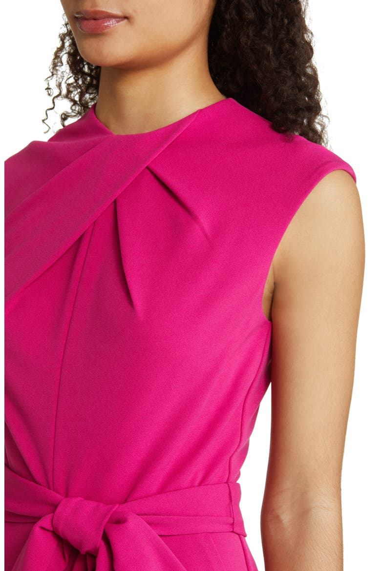 Cross Neck Tie Waist Jumpsuit, Alternate, color, WILD BERRY