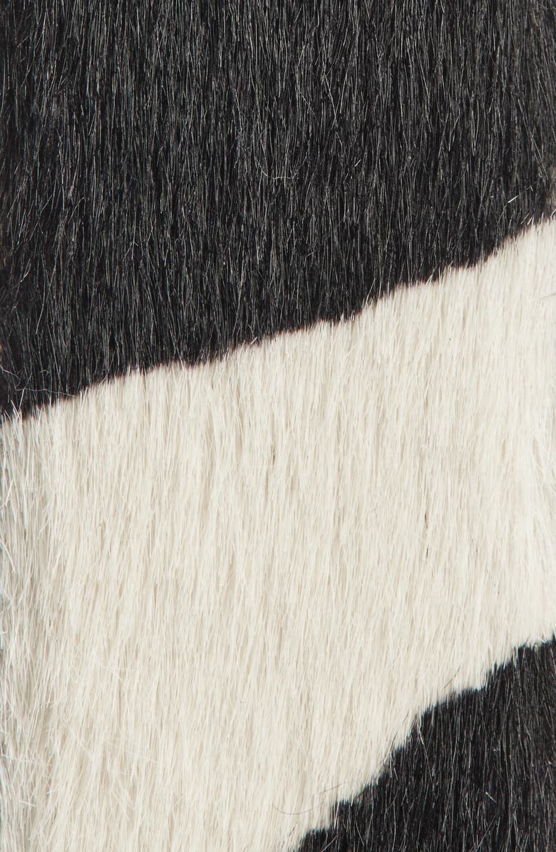 FERRAGAMO Donna Calf Hair Belt, Alternate, color, Kasba Bianco/ Nero