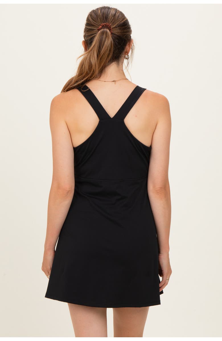 PinkBlush Racerback Active Romper Dress, Alternate, color, Black