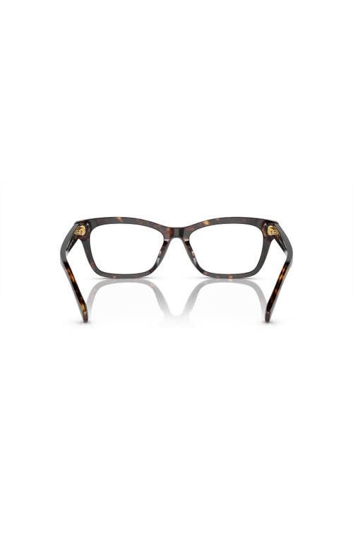 Ralph 52mm Rectangle Optical Glasses In Brown