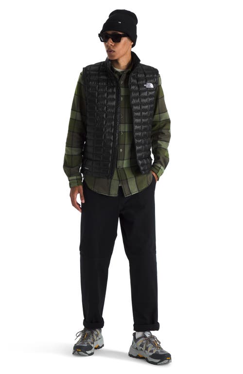 The North Face Thermoball Windproof Water Repellent Packable Quilted Vest In Green