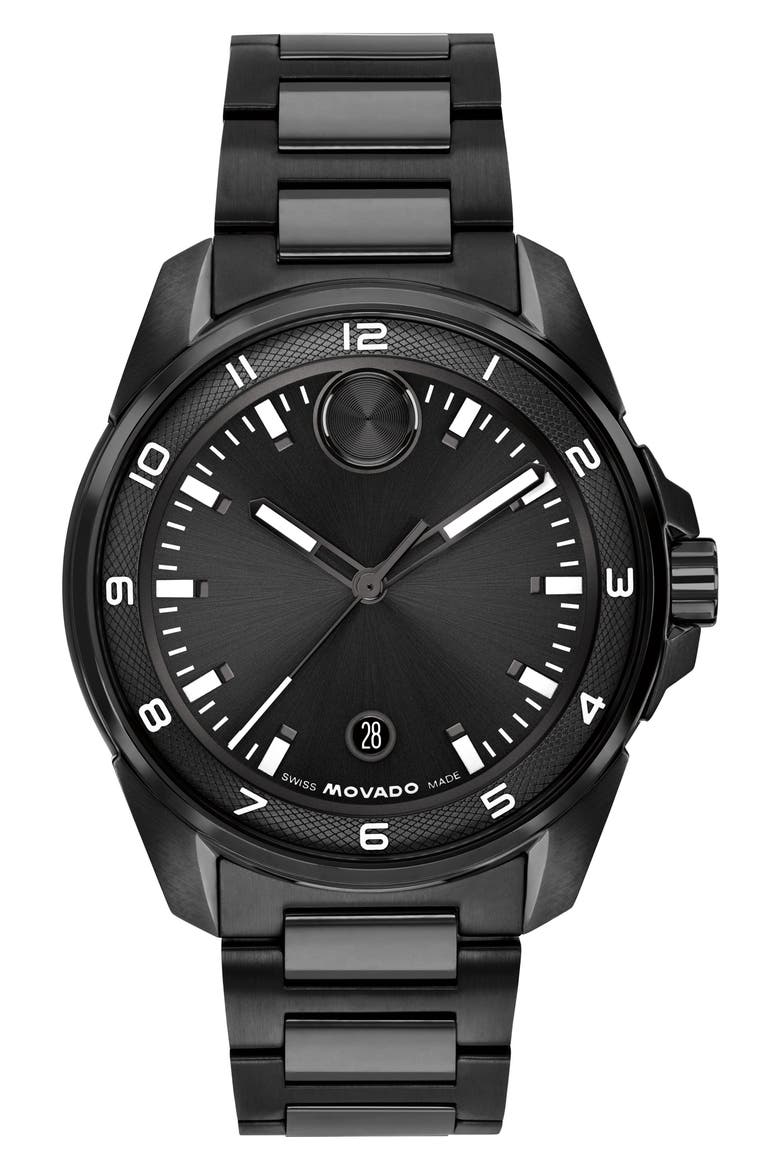 Bold Verso S Bracelet Watch, 42mm, Main, color, BLACK