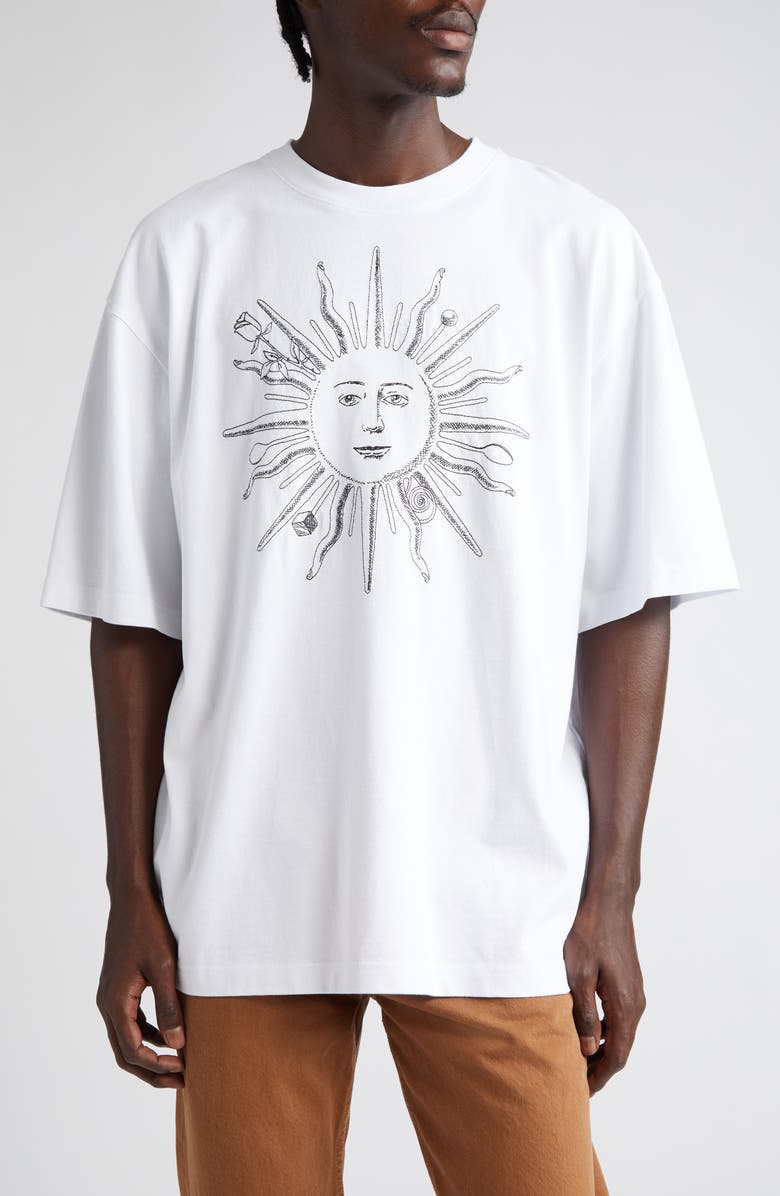 Jacquemus Le T-Shirt Soleil Cotton Graphic T-Shirt, Main, color,