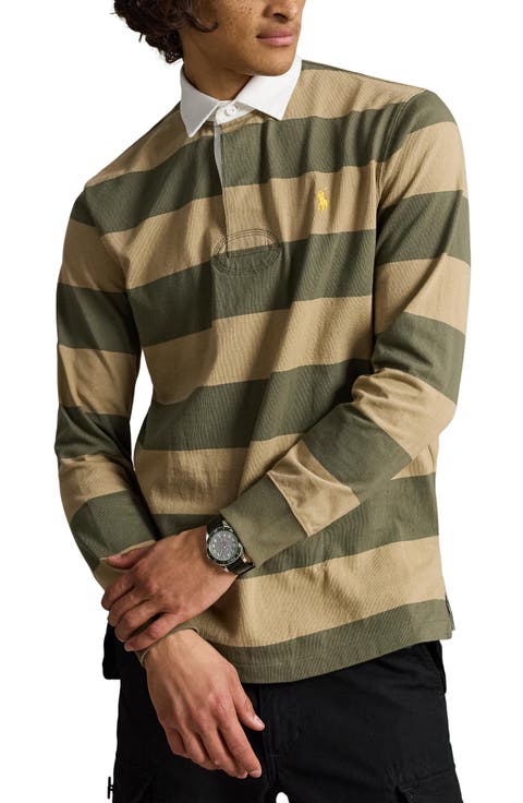 Stripe Long Sleeve Rugby Shirt