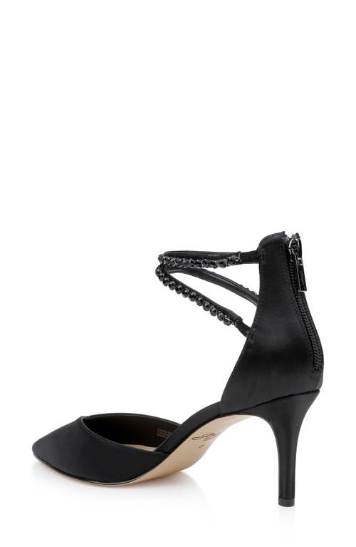 Jewel Badgley Mischka Emmi Ankle Strap Pointed Toe Pump In Black