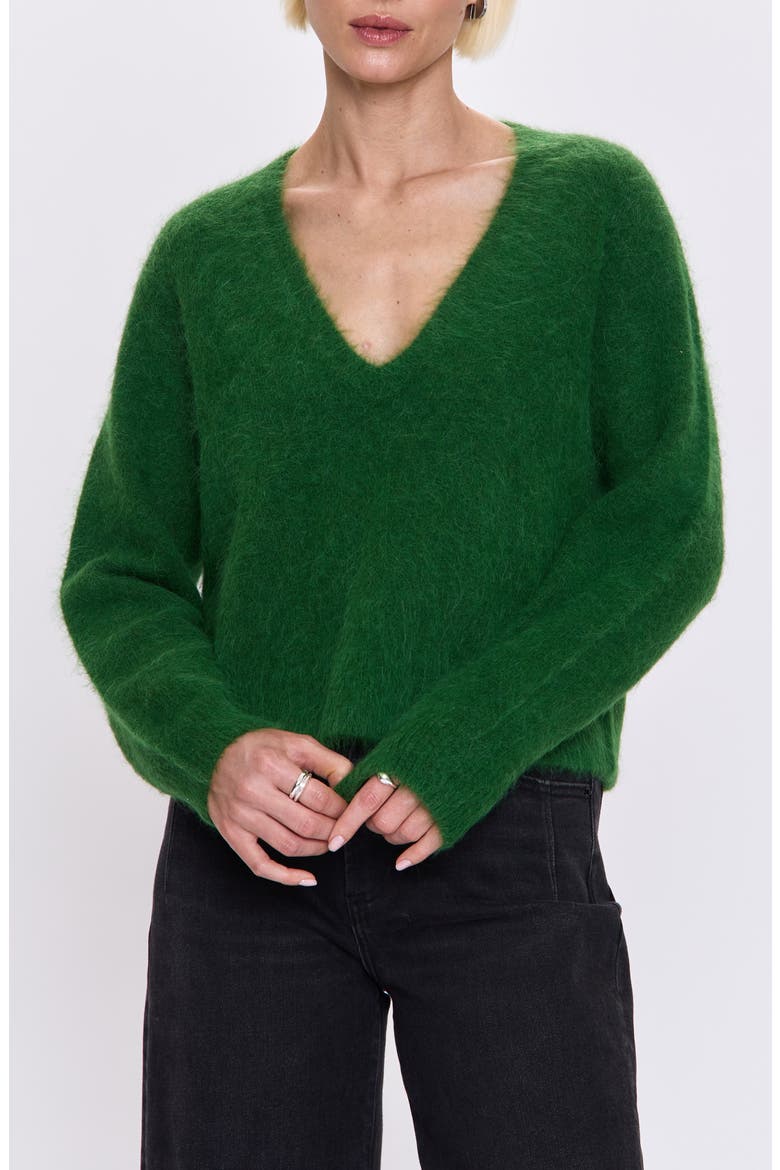 Kit V-Neck Sweater, Alternate, color, WINTER GREEN