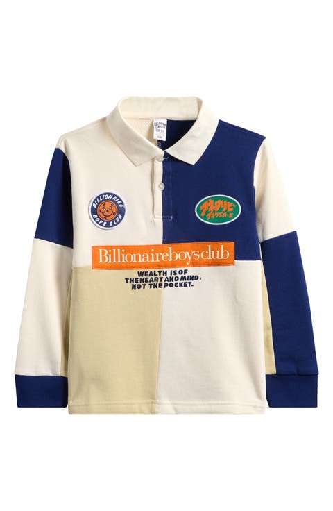Kids' Pixel Colorblock Long Sleeve Graphic Polo (Little Kid & Big Kid)