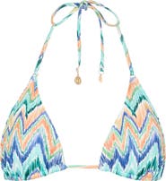 Milly Tropical Chevron Stripe Triangle Bikini Top