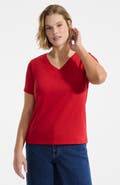 Lands' End Supima Cotton V-Neck T-Shirt