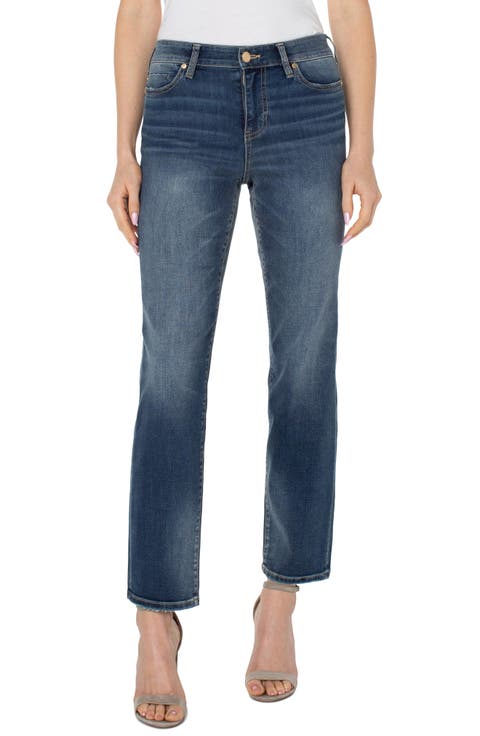 Kennedy Mid Rise Straight Leg Jeans (Oasis) (Petite)