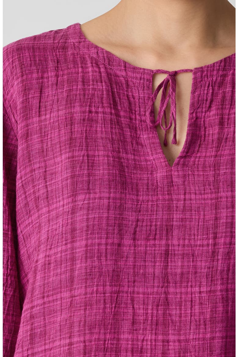 Woven Organic Linen Shirt, Alternate, color, SANGRIA