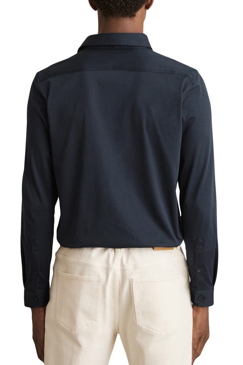 Duke Air-Water Slim Fit Knit Button-Up Shirt, Alternate, color, NAVY