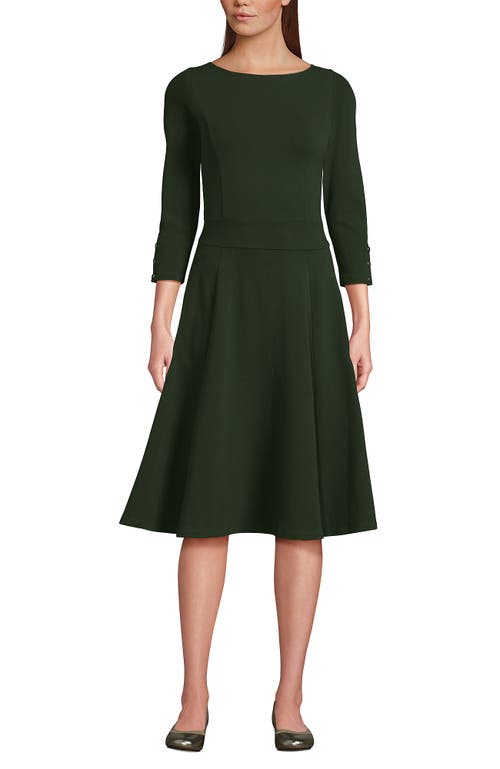 Lands' End Starfish 3/4 Sleeve Dress In Green