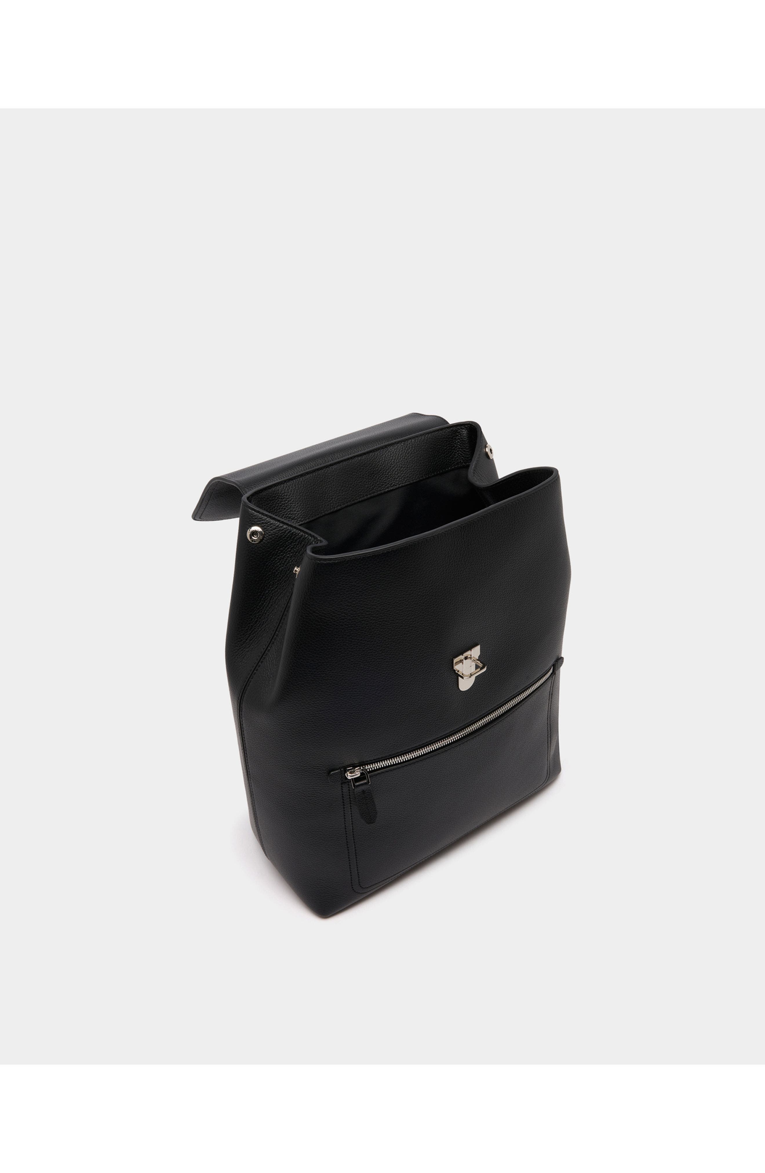 Bally Capitol Backpack in Leather, Alternate, color, Black+Palladio