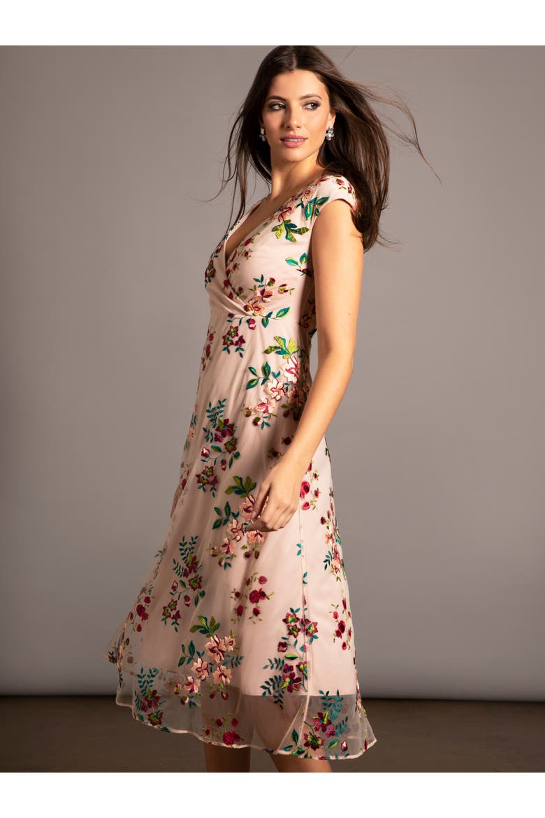 Grace Midi Dress, Alternate, color, Blushing Blooms