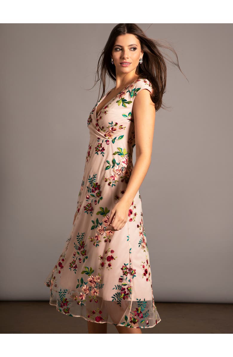 Alie Street London Grace Midi Dress, Alternate, color, Blushing Blooms