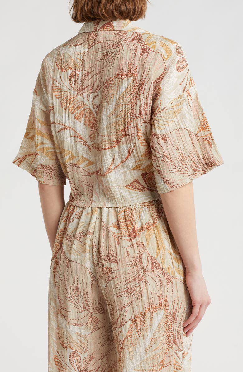 DR2 by Daniel Rainn Short Sleeve Tie Front Top, Alternate, color, Tan/ Blush