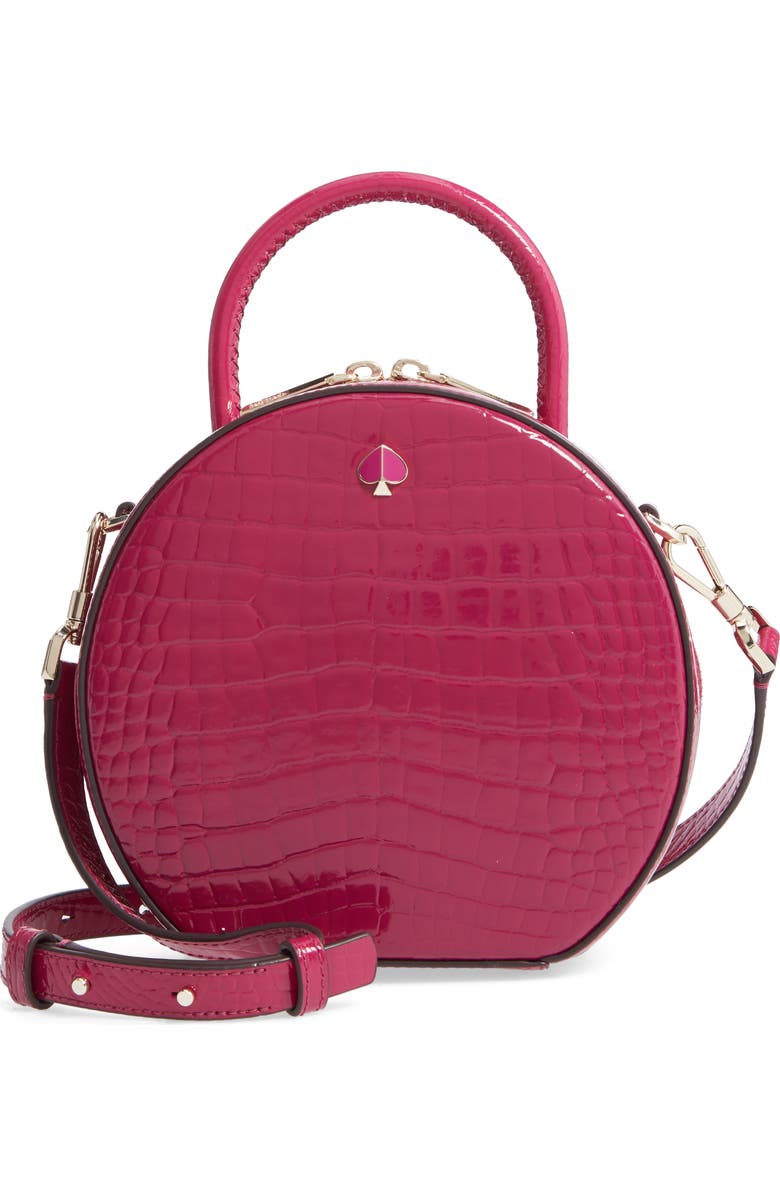 Kate Spade New York andi croc embossed canteen bag, Main, color,