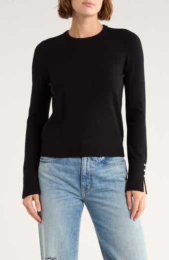 French Connection Split Cuff Crop Sweater
