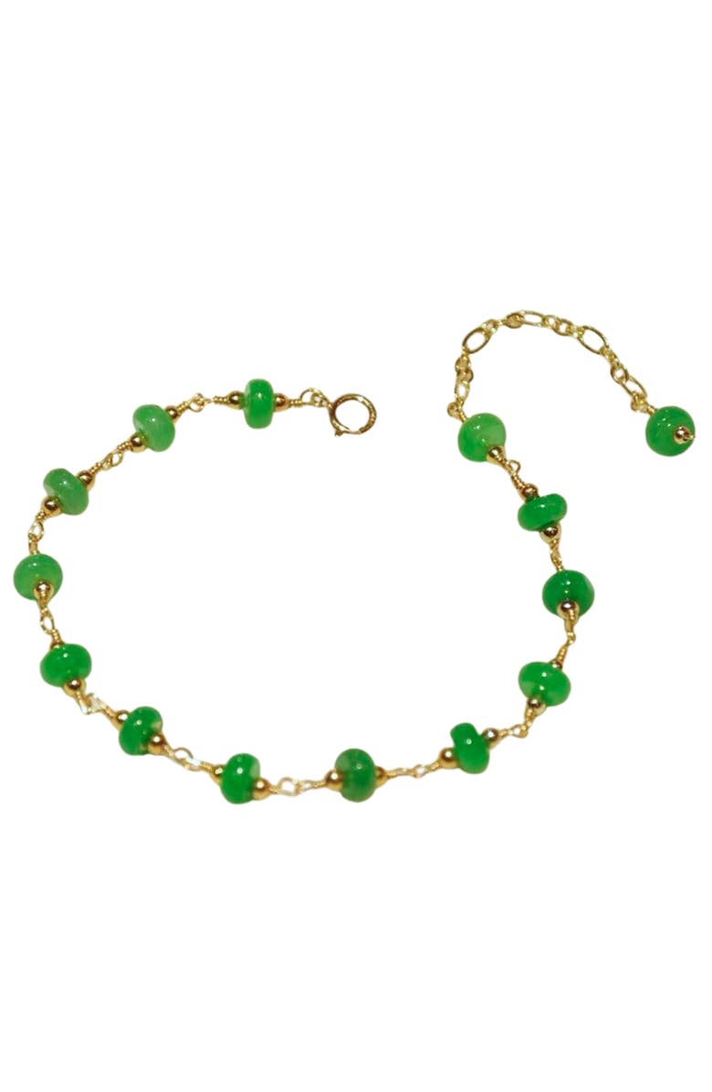 seree Jillian Jade Beaded Bracelet, Alternate, color, Green