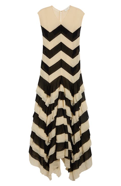 Ascent Zigzag Stripe Layered Maxi Dress