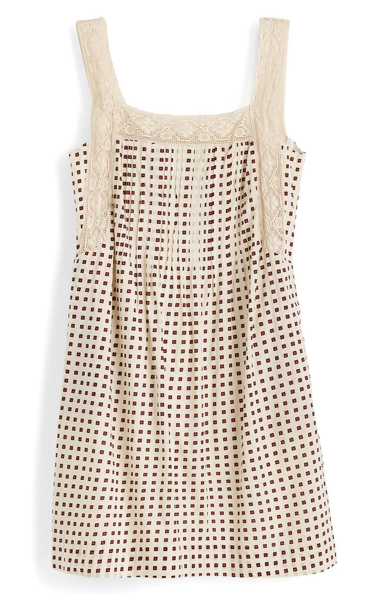 Madewell The Sophie Cotton Voile Minidress, Main, color, Vintage Ivory