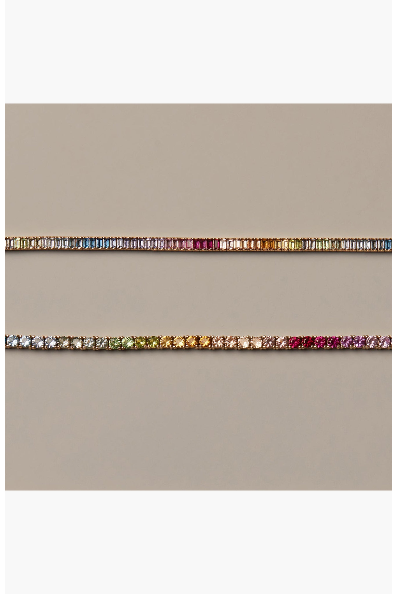 Ombre Rainbow Tennis Bracelet, Alternate, color, Yellow Gold Vermeil