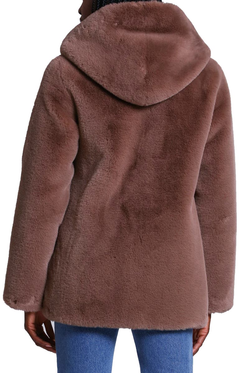 Avec Les Filles Faux Fur Hooded Coat, Alternate, color, 