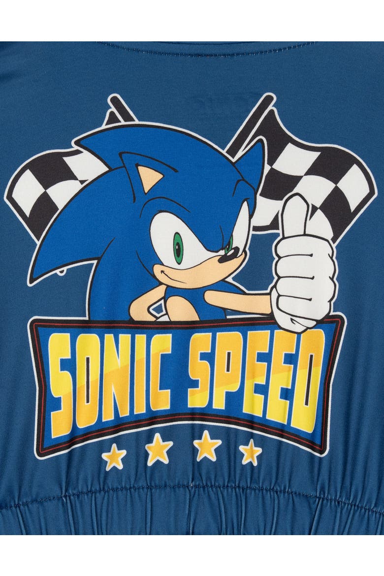 Sonic the Hedgehog Racing One Piece Coverall, Alternate, color, Sonic Navy