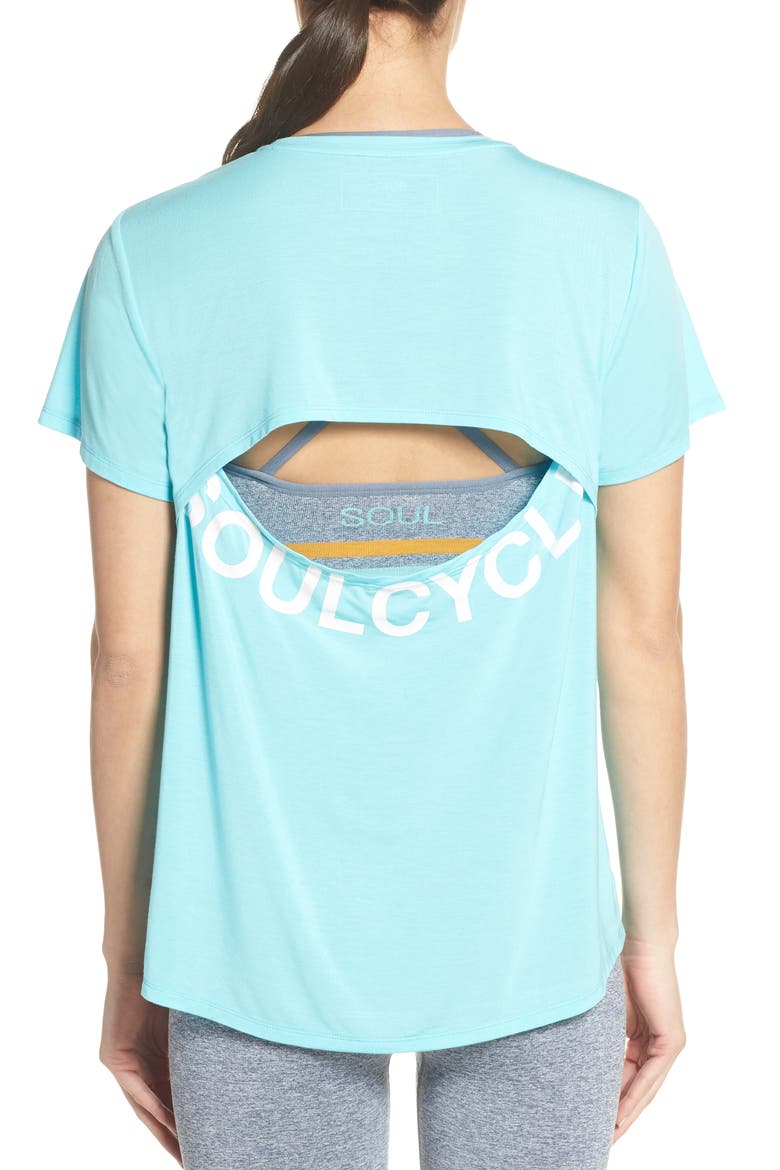 Keyhole Back Tee, Alternate, color, BLUE