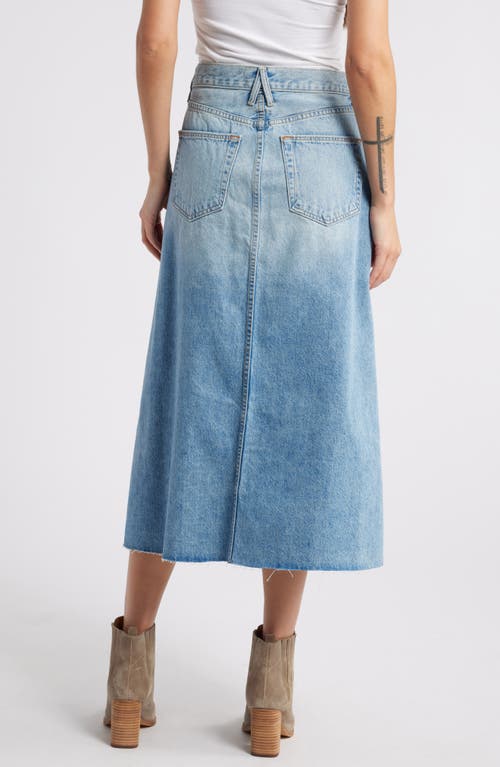Shop Slvrlake Cotton Denim Midi Skirt In Nevermind