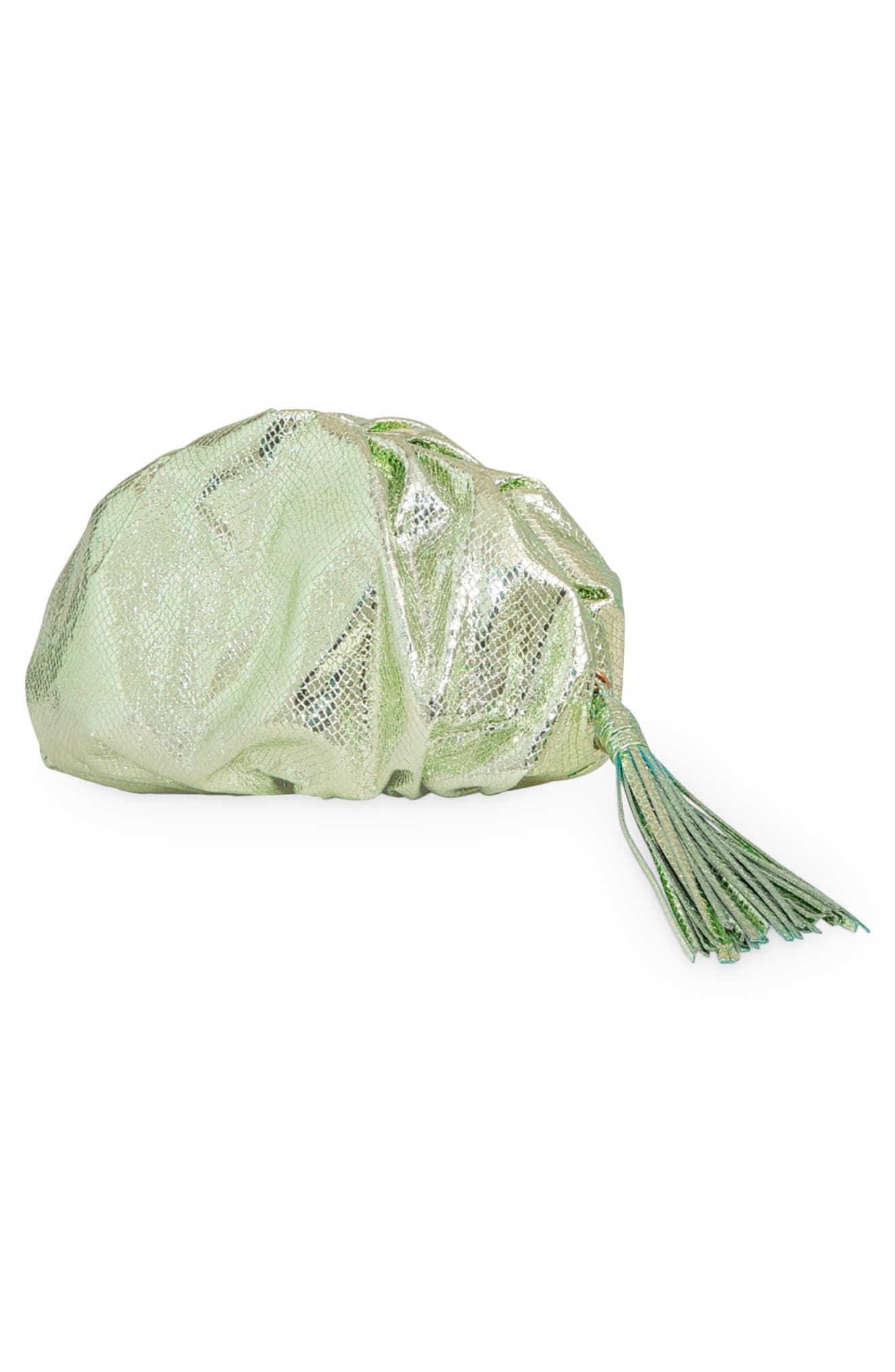 Rebecca Minkoff Ruched Snake Embossed Clutch, Alternate, color, 