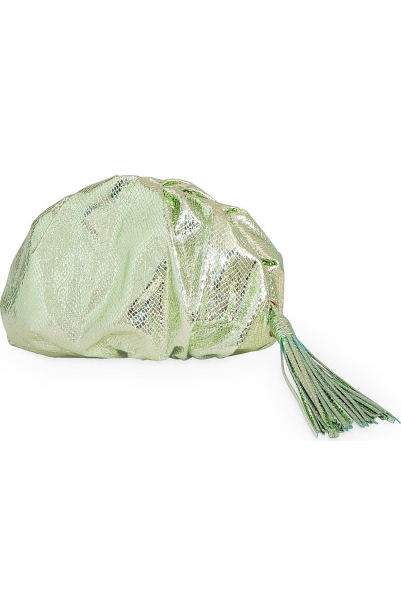 Rebecca Minkoff Ruched Snake Embossed Clutch, Alternate, color,