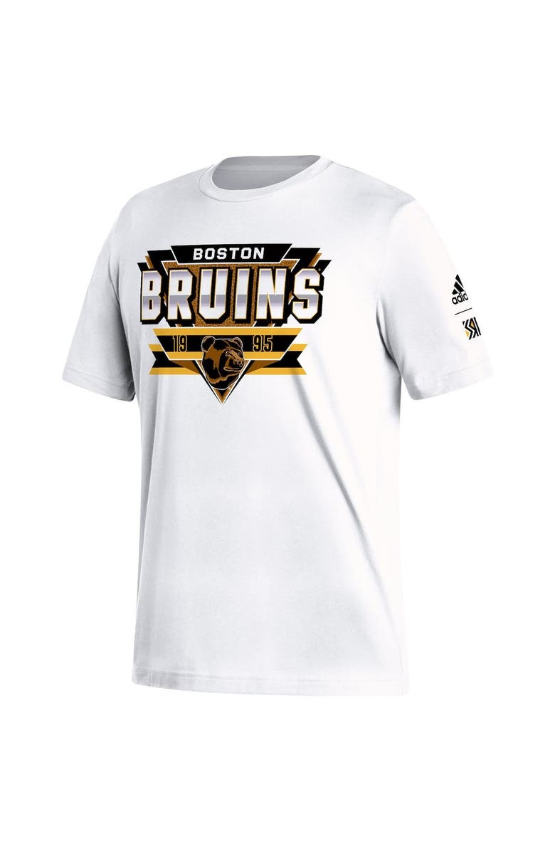 adidas Men's adidas White Boston Bruins Reverse Retro 2.0 Fresh Playmaker T-Shirt, Alternate, color, 