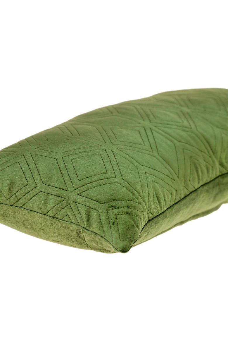 PARKLAND COLLECTION Tufted Velvet Decorative Pillow, Alternate, color, Olive
