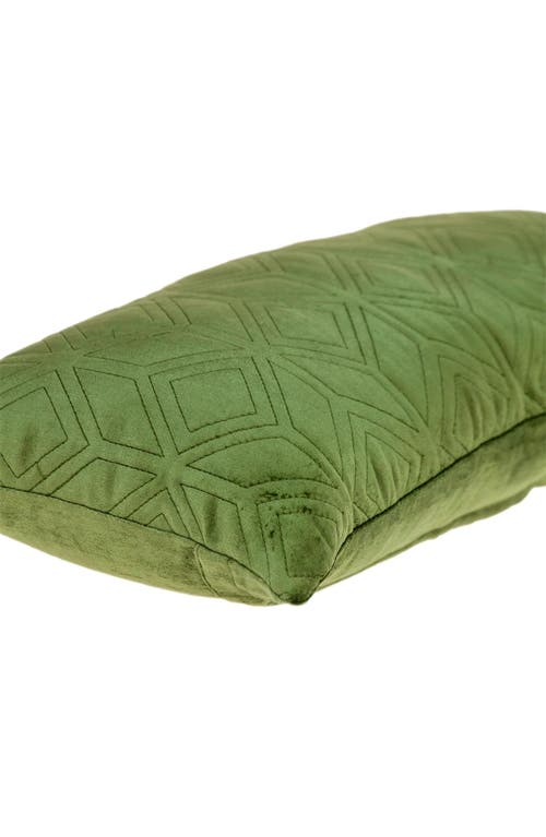 Parkland Collection Tufted Velvet Decorative Pillow In Olive