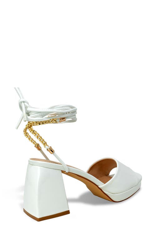 Chase & Chloe Chase And Chloe Zendaya Chain Ankle Wrap Platform Sandal
