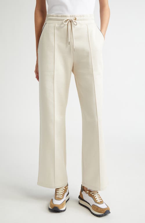 Eleventy Drawstring Stretch Cotton & Silk Sweatpants In Sand