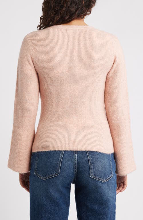Wit & Wisdom Bell Sleeve Henley Sweater In Pink