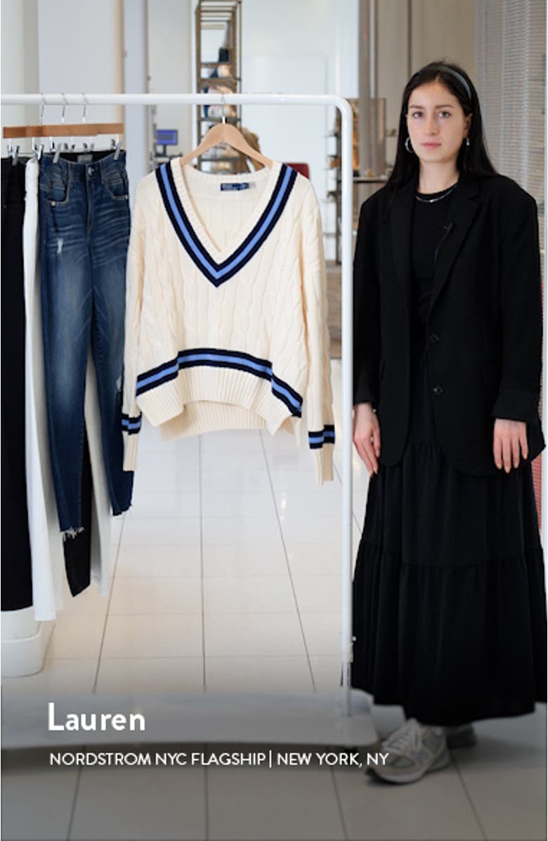 Cabled Cotton Cricket Sweater, sales video thumbnail