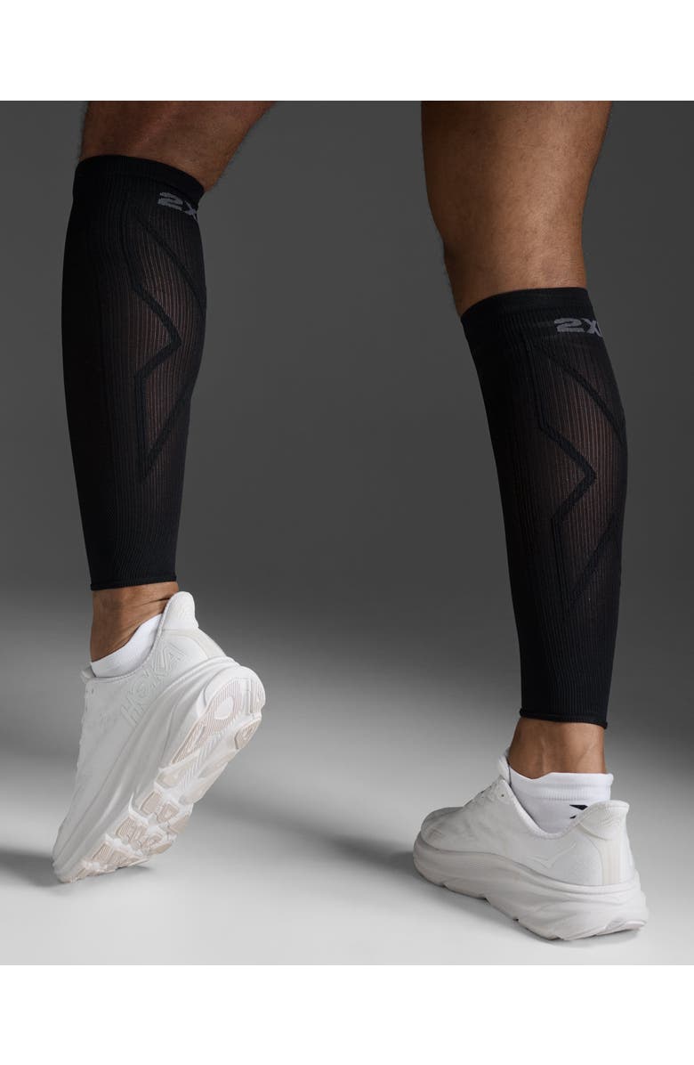 2XU X Compression Calf Sleeves, Alternate, color, Black/Black