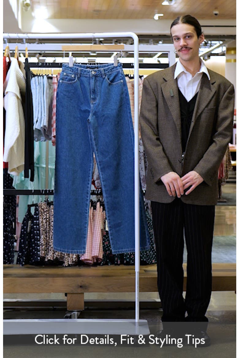 Embroidered Bow High Waist Relaxed Straight Leg Jeans video